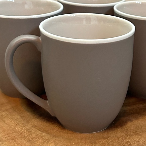 Noritake Fine Porcelain ColorTrio Coupe Coffee Cups- Set of 4 - color Clay #4395 - Picture 6 of 11
